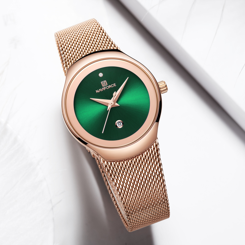 Montre Femme Quartz Calendrier Rose Gold 5004RGGN