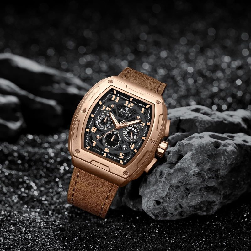 Montre Homme Chronographe Marron 8053RGRGLBN