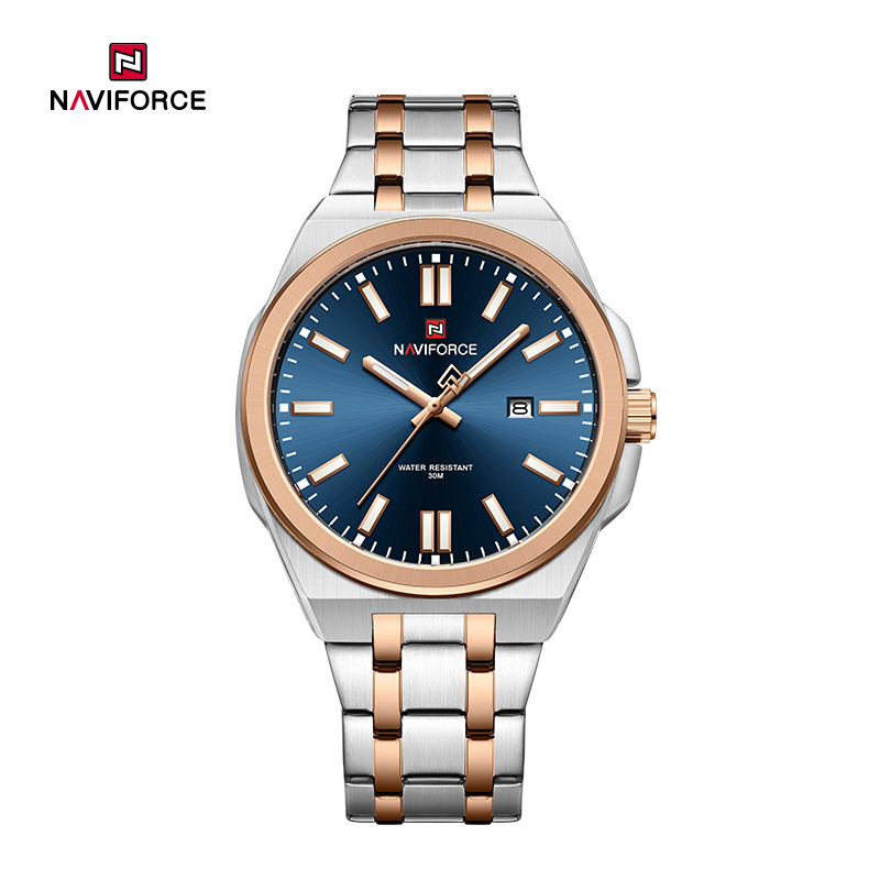 Montre Homme Quartz Calendrier Argent Or 9226SBERG