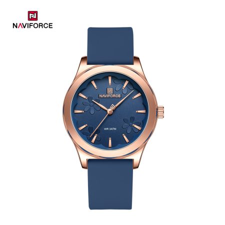 Montre Femme Quartz Calendrier Bleu Rose Gold 5051RGBEBE