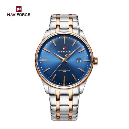 Montre Homme Quartz Calendrier Argent Or 9230SBERG
