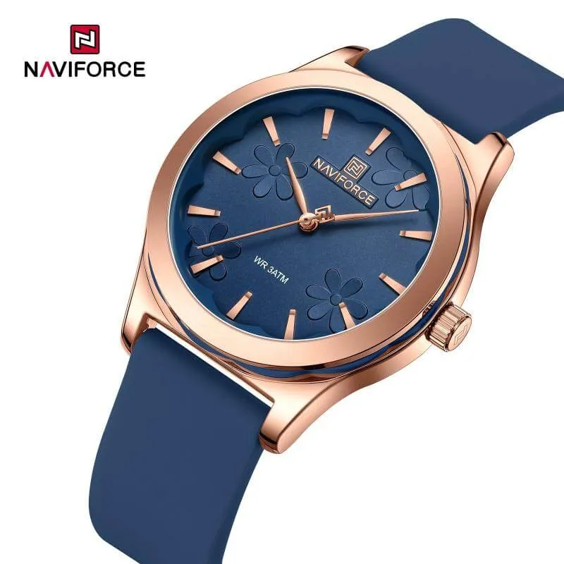 Montre Femme Quartz Calendrier Bleu Rose Gold 5051RGBEBE