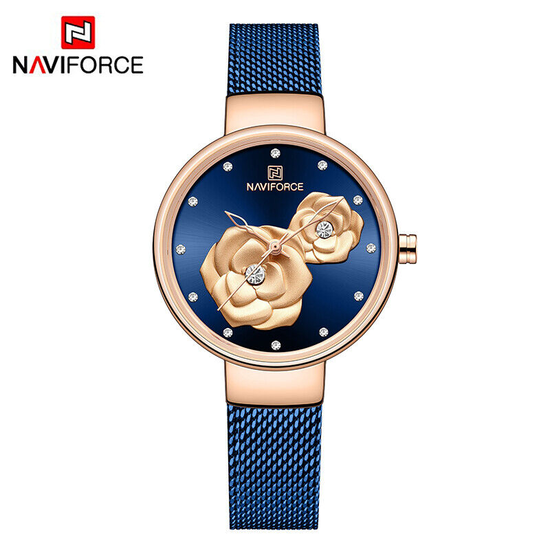 Montre Femme Quartz Bleu Rose Gold 5013RGBEBE