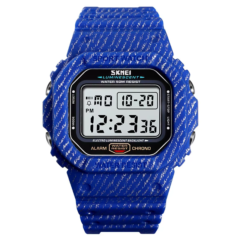 Montre Homme Quartz Numérique Bleu 1471BU