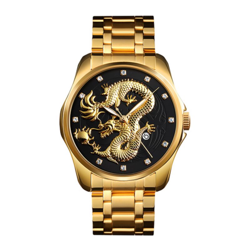 Montre Homme Skmei en Acier Or Noir 9193GDBK