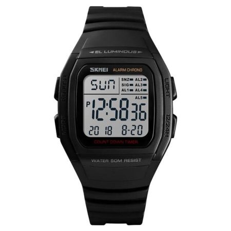 Montre Homme Quartz Numérique Noir 1278BK
