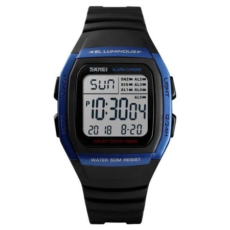 Montre Homme Quartz Numérique Bleu 1278BU