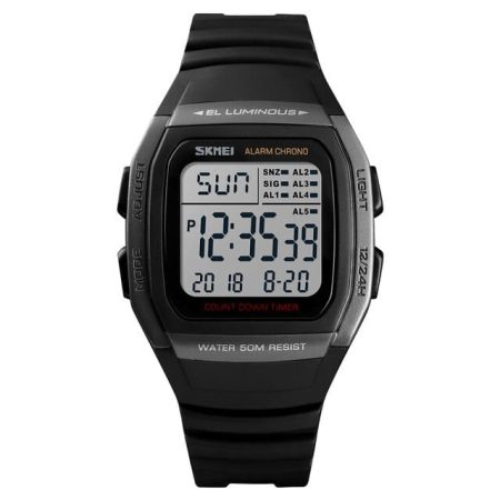 Montre Homme Quartz Numérique Gris 1278TN