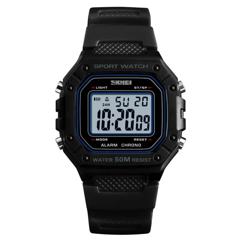 Montre Homme Quartz Numérique Noir 1496BKWT