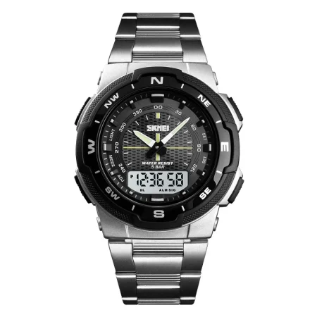 Montre Homme Quartz Numérique Argent 1370SI