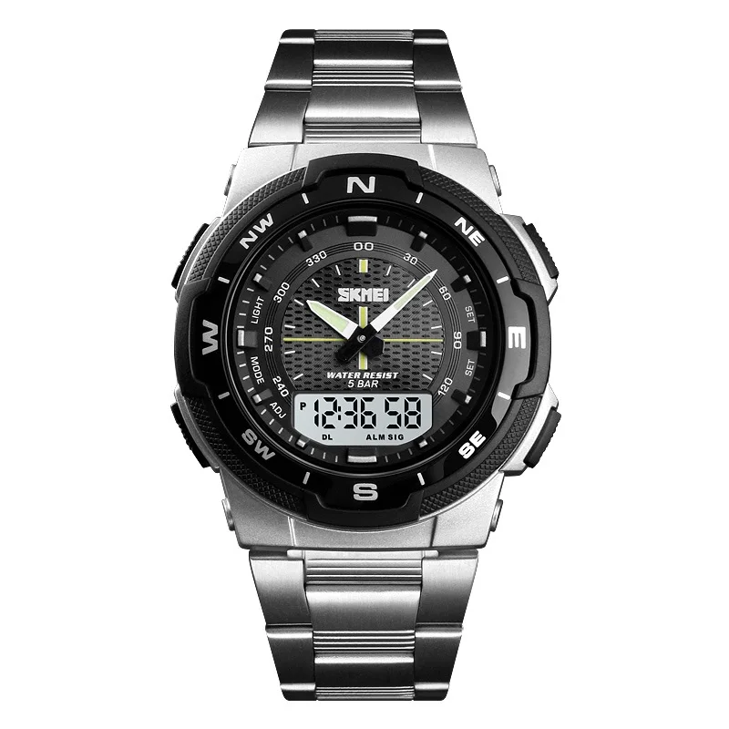 Montre Homme Quartz Numérique Argent 1370SI