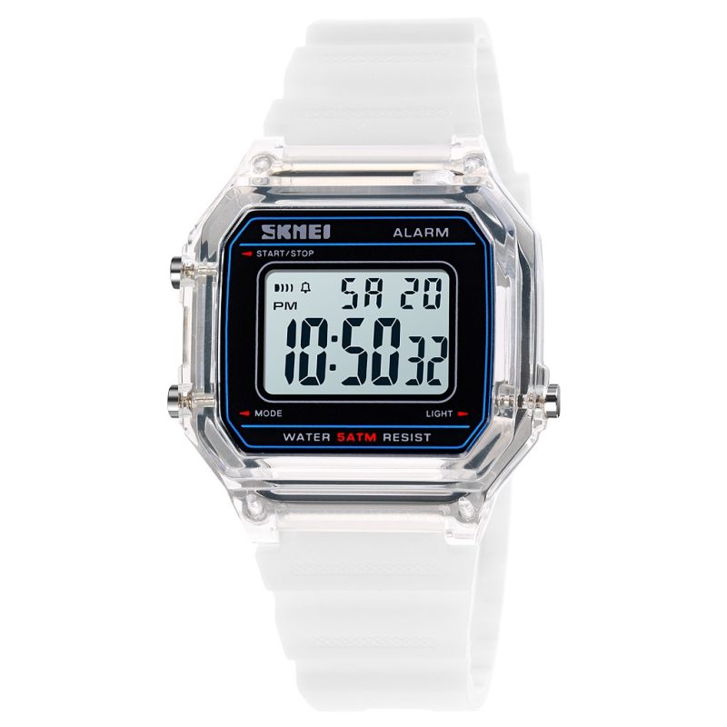Montre Femme Quartz Numérique Blanc 1698BKWT
