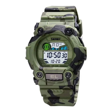 Montre Homme Quartz Numérique Vert Camo 1635CMGN