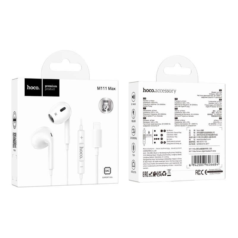 Ecouteurs Lightning pour iPhone