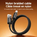 Cable de recharge Tressé iPhone Lightning 2.4A USB-A